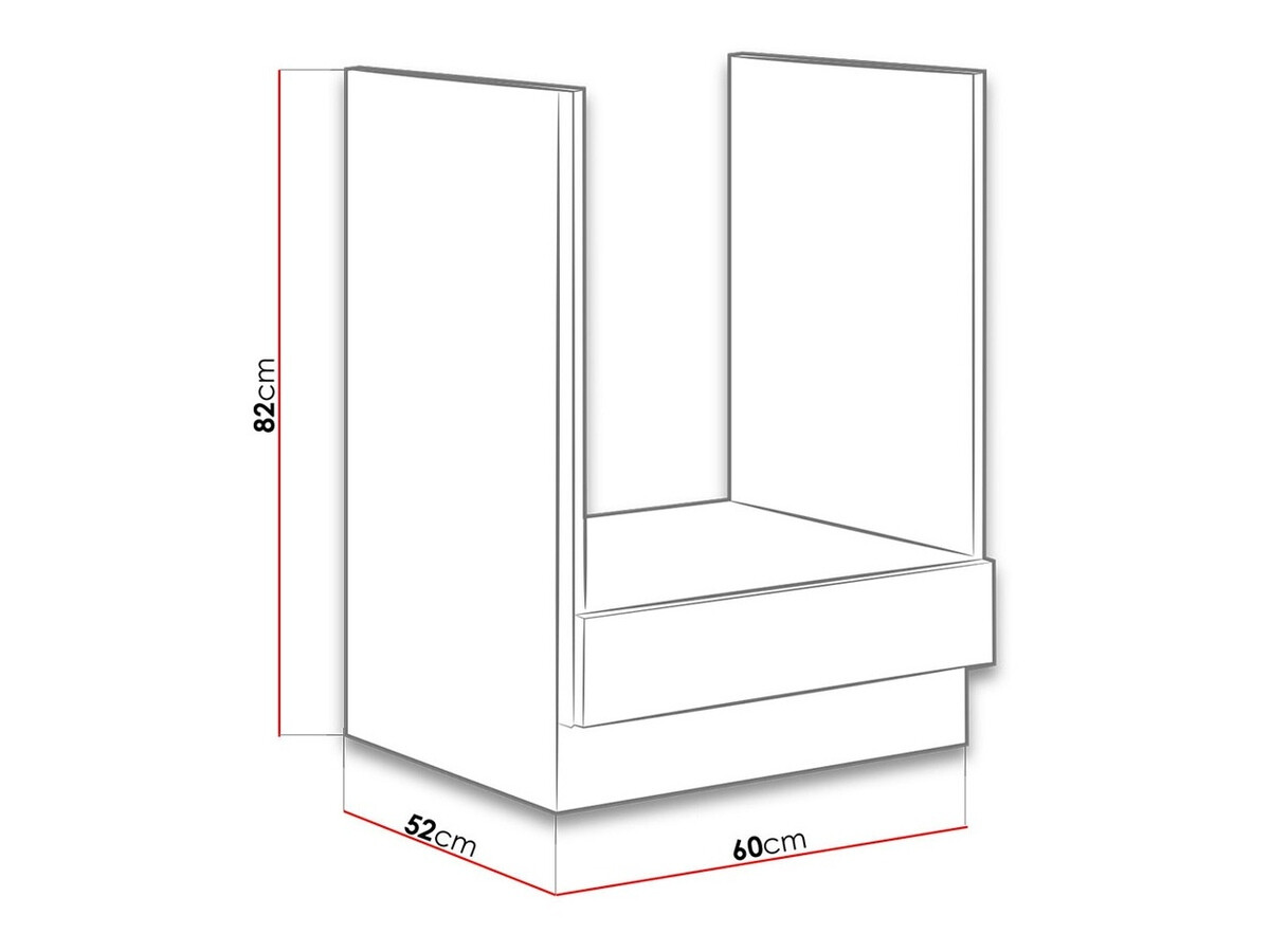Moduláris szekrény beépített készülékekhez Wood Grey 125