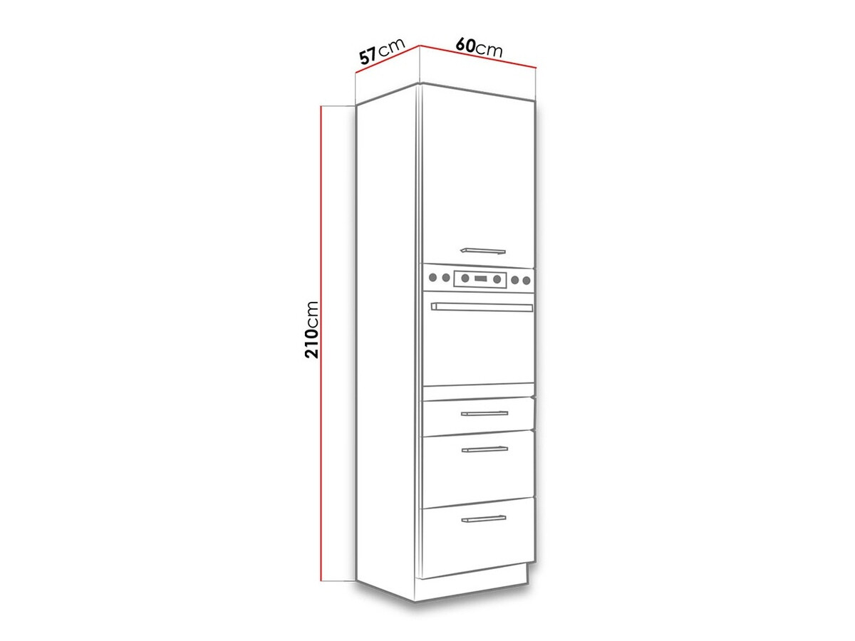 Moduláris szekrény beépített készülékekhez Wood White 126