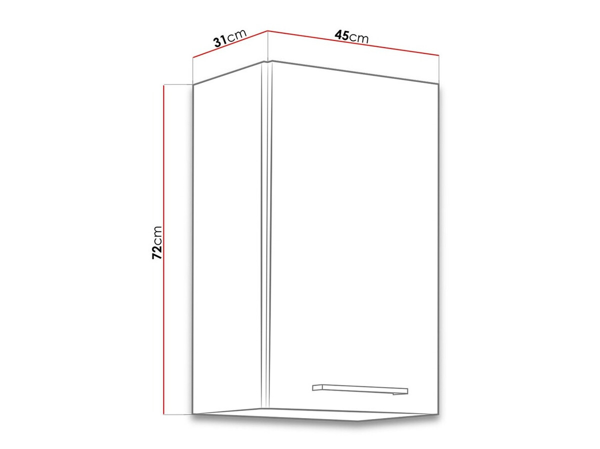 Moduláris fali szekrény Wood White 101