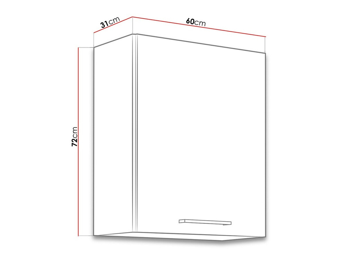 Moduláris fali szekrény Wood White 112