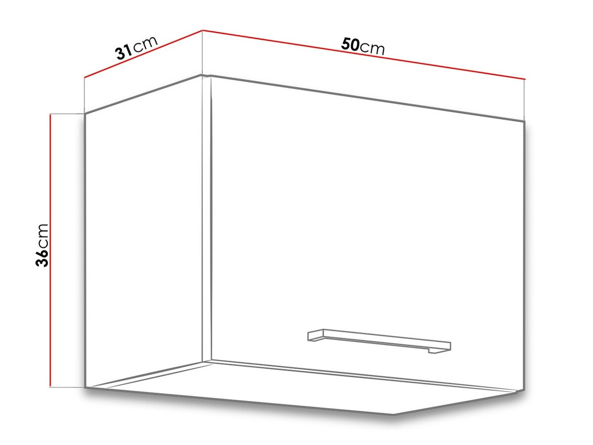 Moduláris fali szekrény Wood White 117