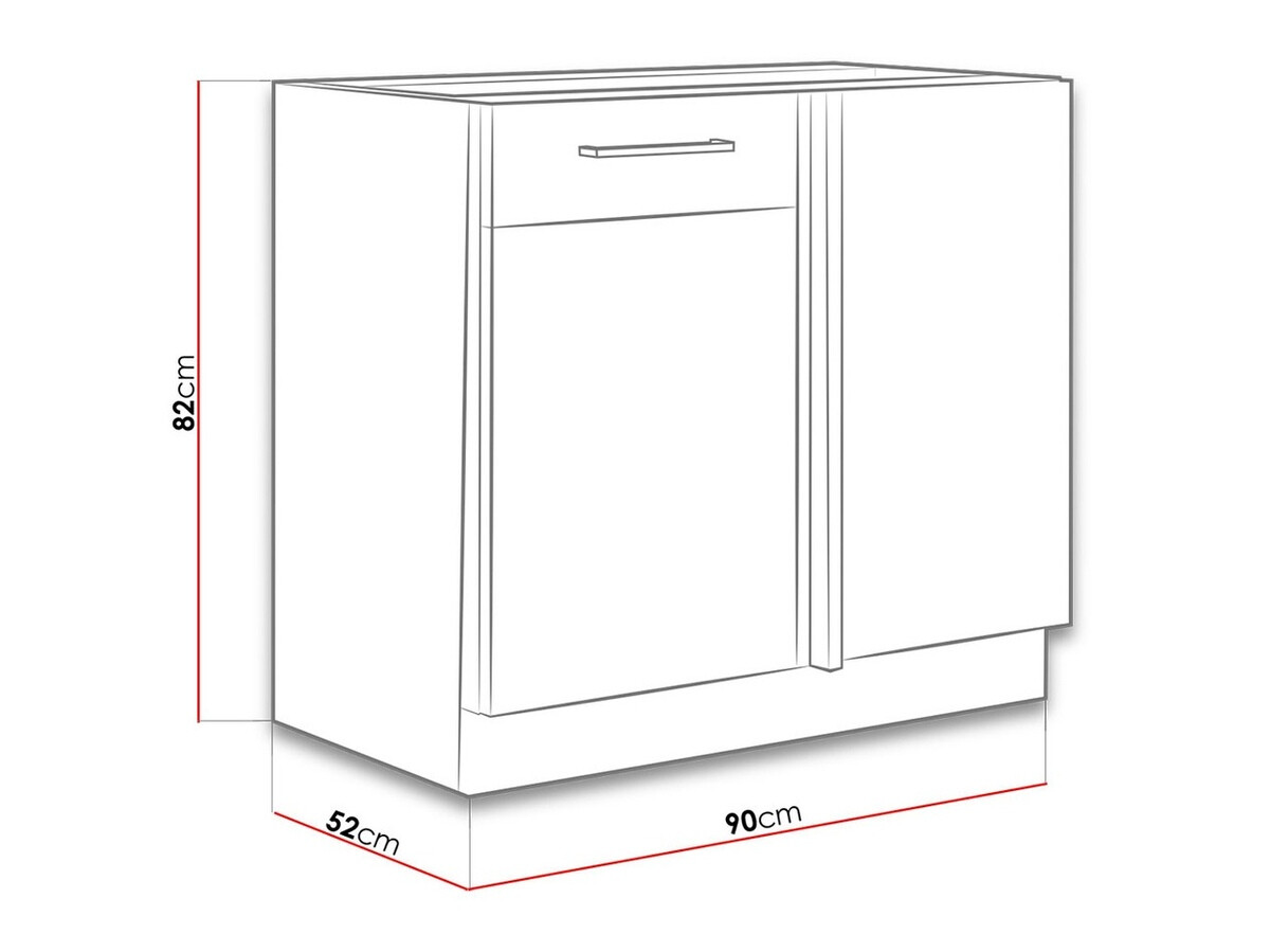Moduláris szekrény ajtókkal Wood White 103
