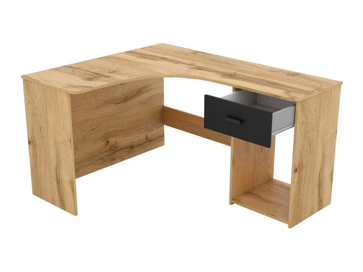 Sarok íróasztal Austin 303 (Wotan tölgy + Fekete)
