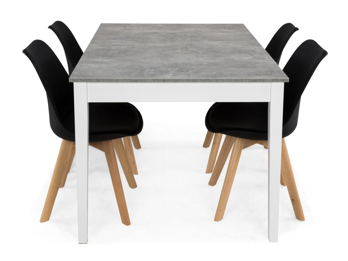 Étkezőgarnitúra Andrarum 180 (Fekete)