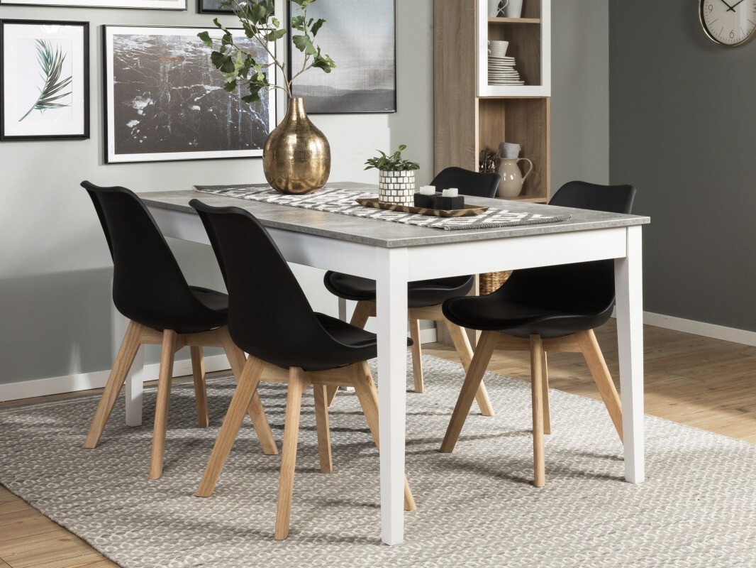 Étkezőgarnitúra Andrarum 180 (Fekete)