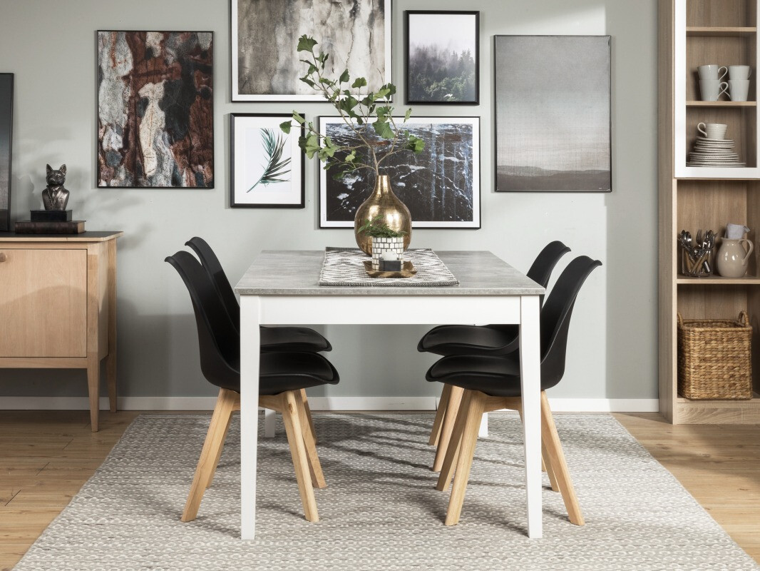 Étkezőgarnitúra Andrarum 180 (Fekete)