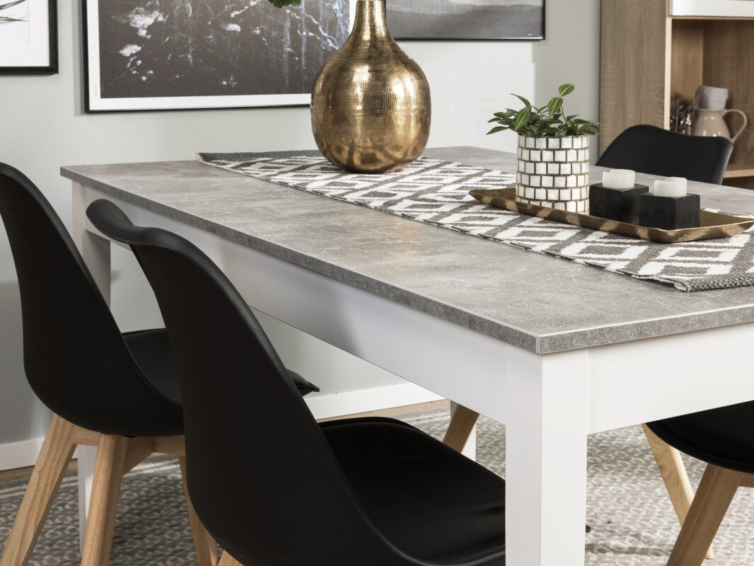 Étkezőgarnitúra Andrarum 180 (Fekete)