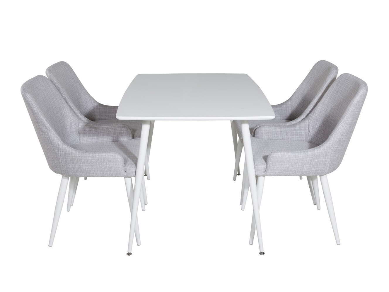 Étkezőgarnitúra Dallas 1895 (Fehér + Világosszürke)