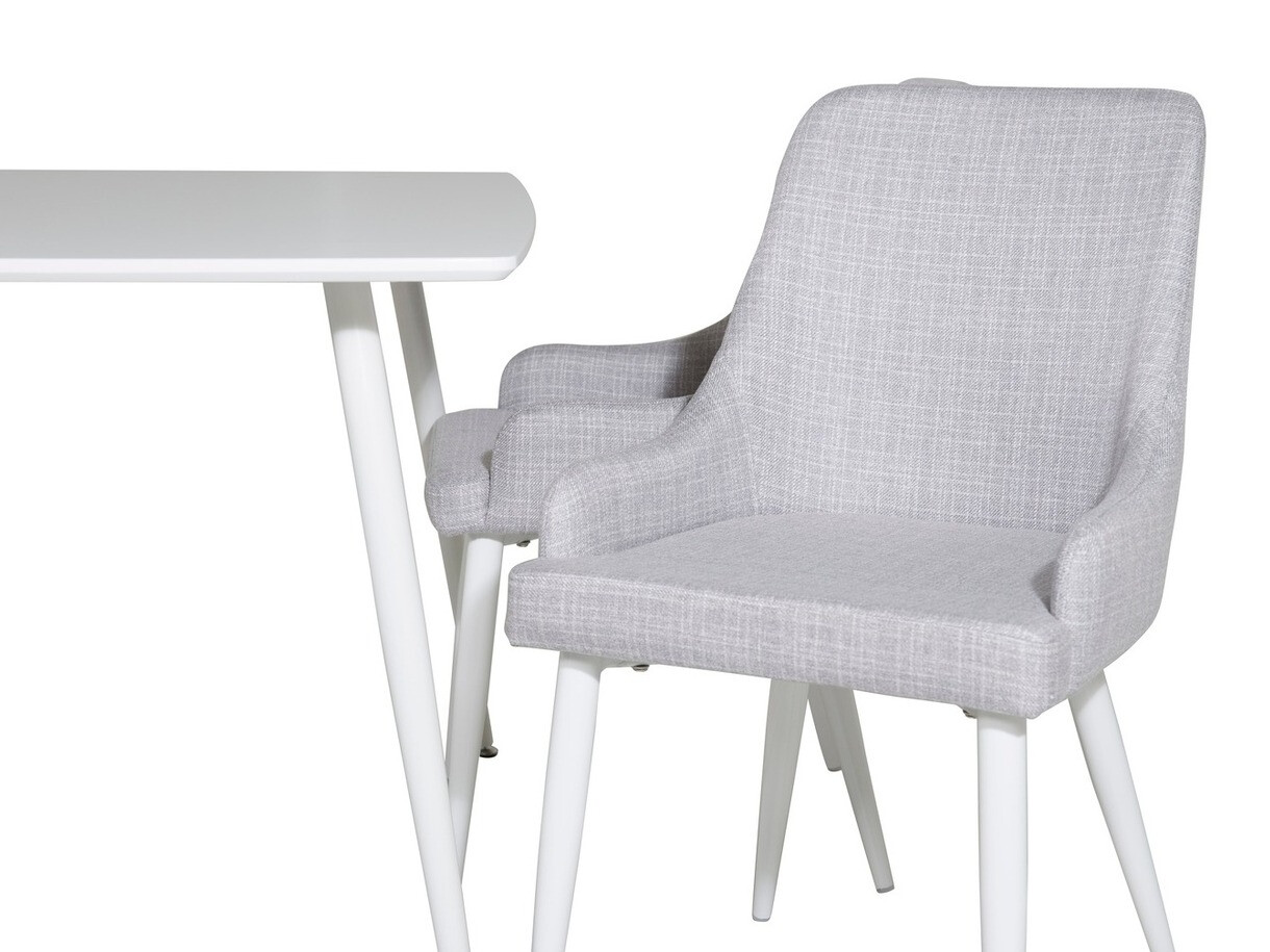 Étkezőgarnitúra Dallas 1895 (Fehér + Világosszürke)