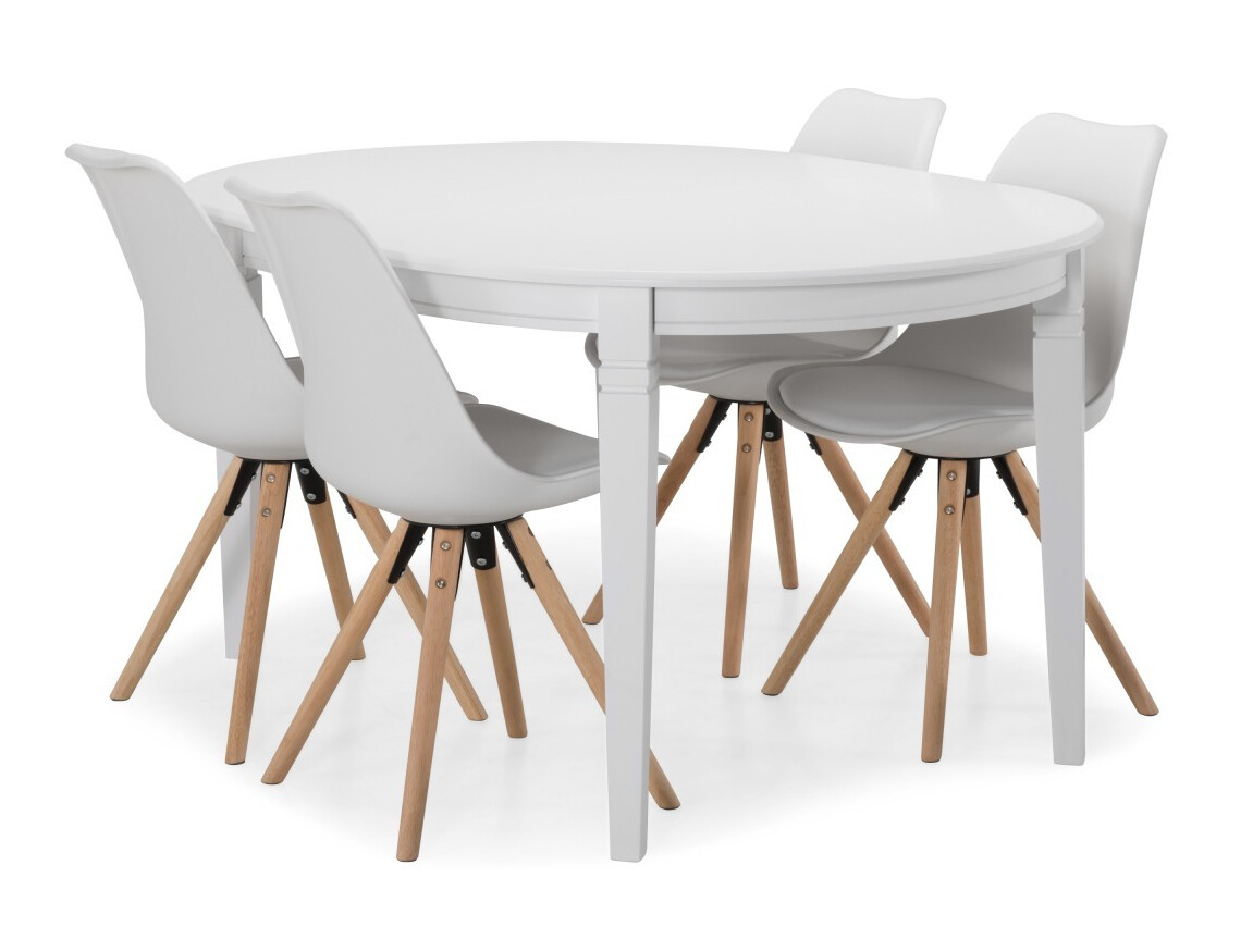 Étkezőgarnitúra Andrarum 174 (Fehér + Barna)