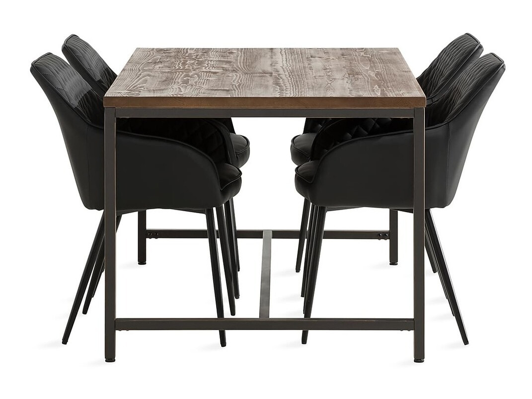 Étkezőgarnitúra Parkland 239 (Fekete + Barna)