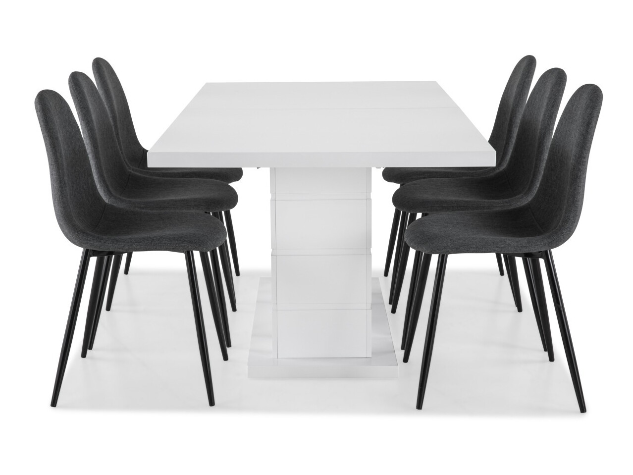 Étkezőgarnitúra Scandinavian Choice 624 (Szürke + Fekete)