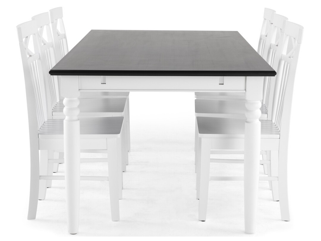 Étkezőgarnitúra Scandinavian Choice 649 (Fehér + Fekete)