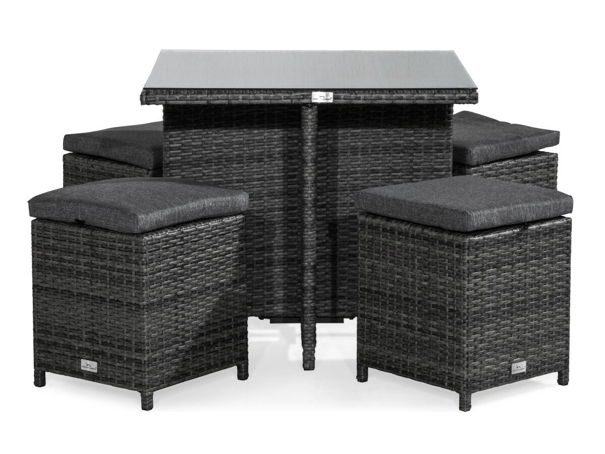 Asztal és szék garnitúra Comfort Garden 1442 (Szürke)