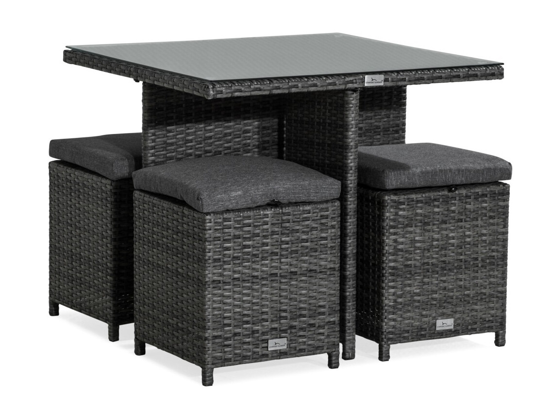 Asztal és szék garnitúra Comfort Garden 1442 (Szürke)