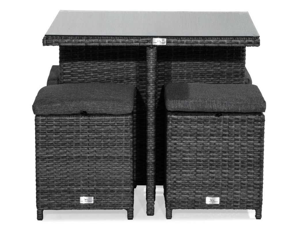 Asztal és szék garnitúra Comfort Garden 1442 (Szürke)