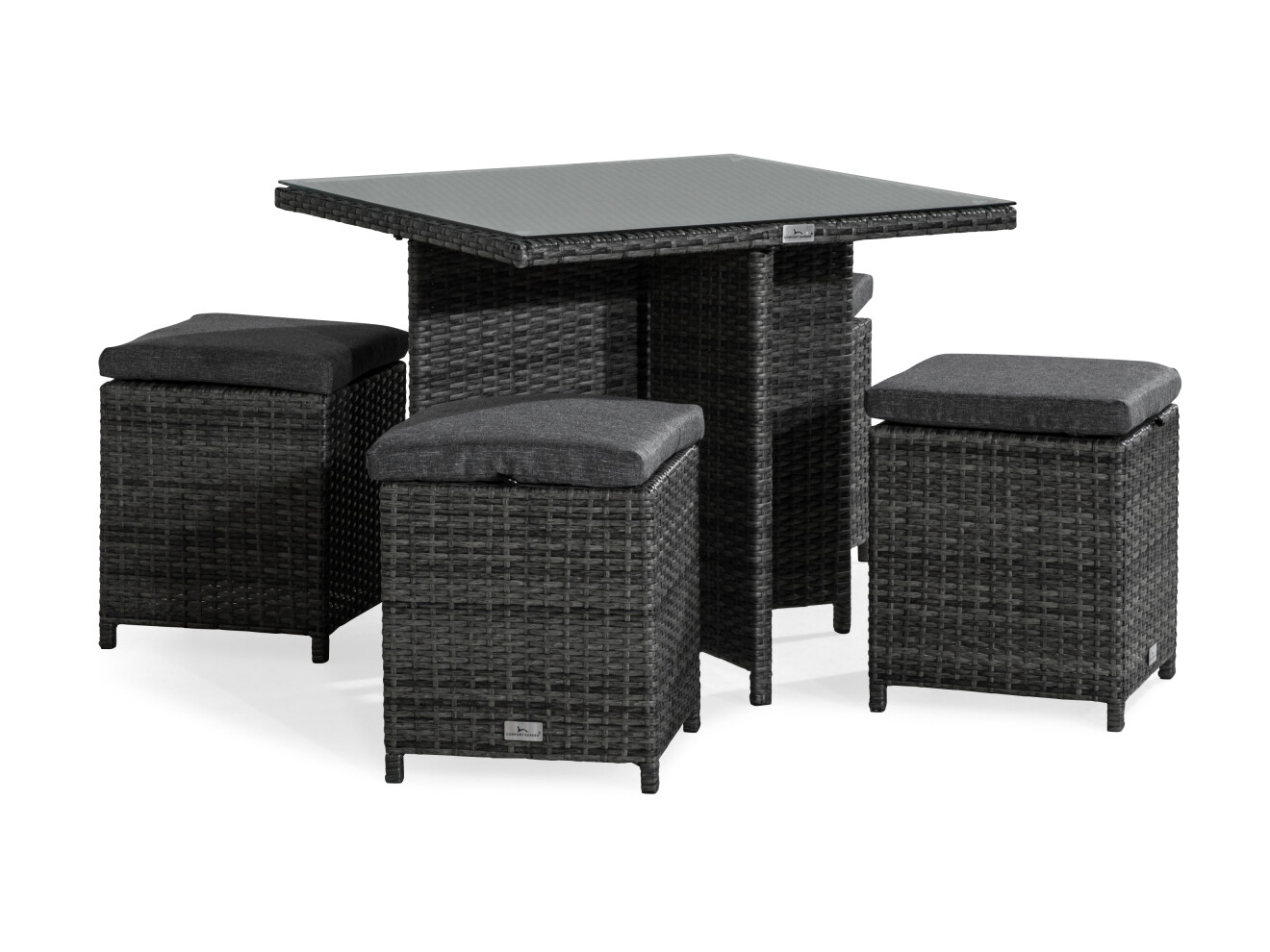 Asztal és szék garnitúra Comfort Garden 1442 (Szürke)