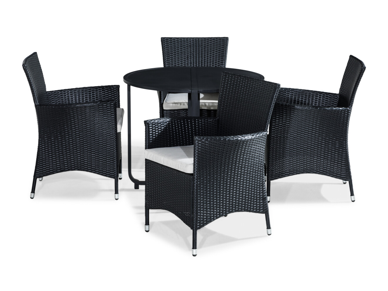 Asztal és szék garnitúra Comfort Garden 1448 (Fehér)