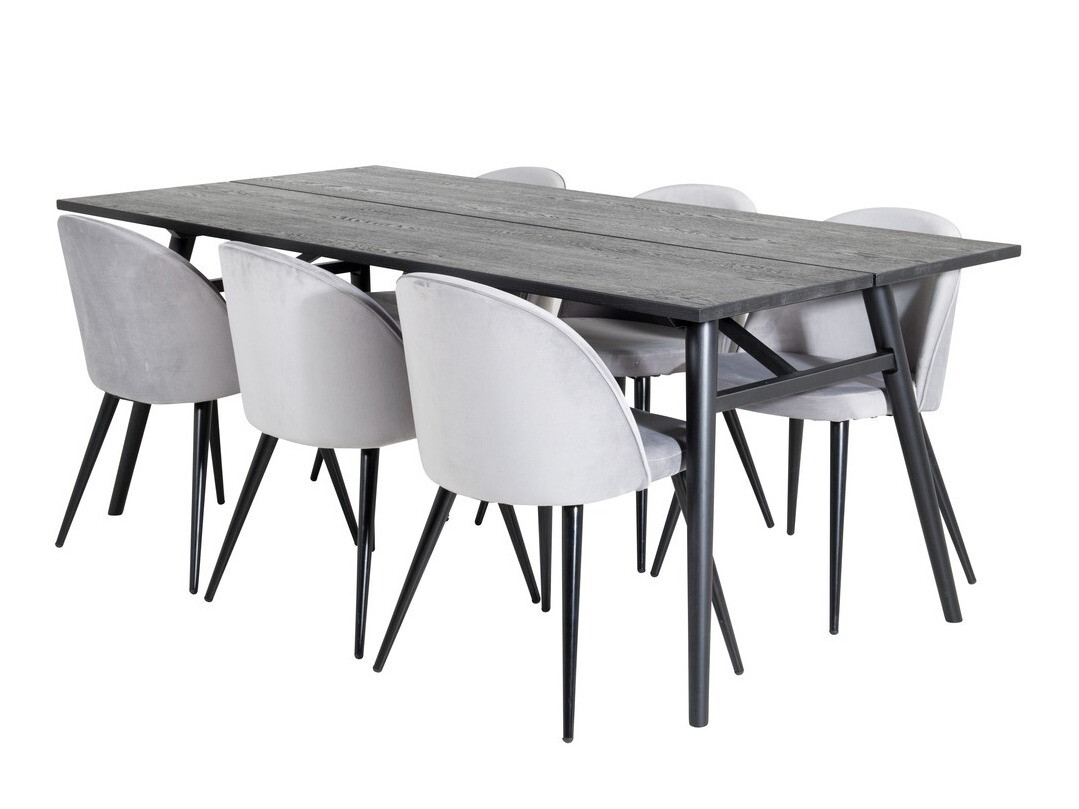 Étkezőgarnitúra Dallas 1676 (Szürke + Fekete)