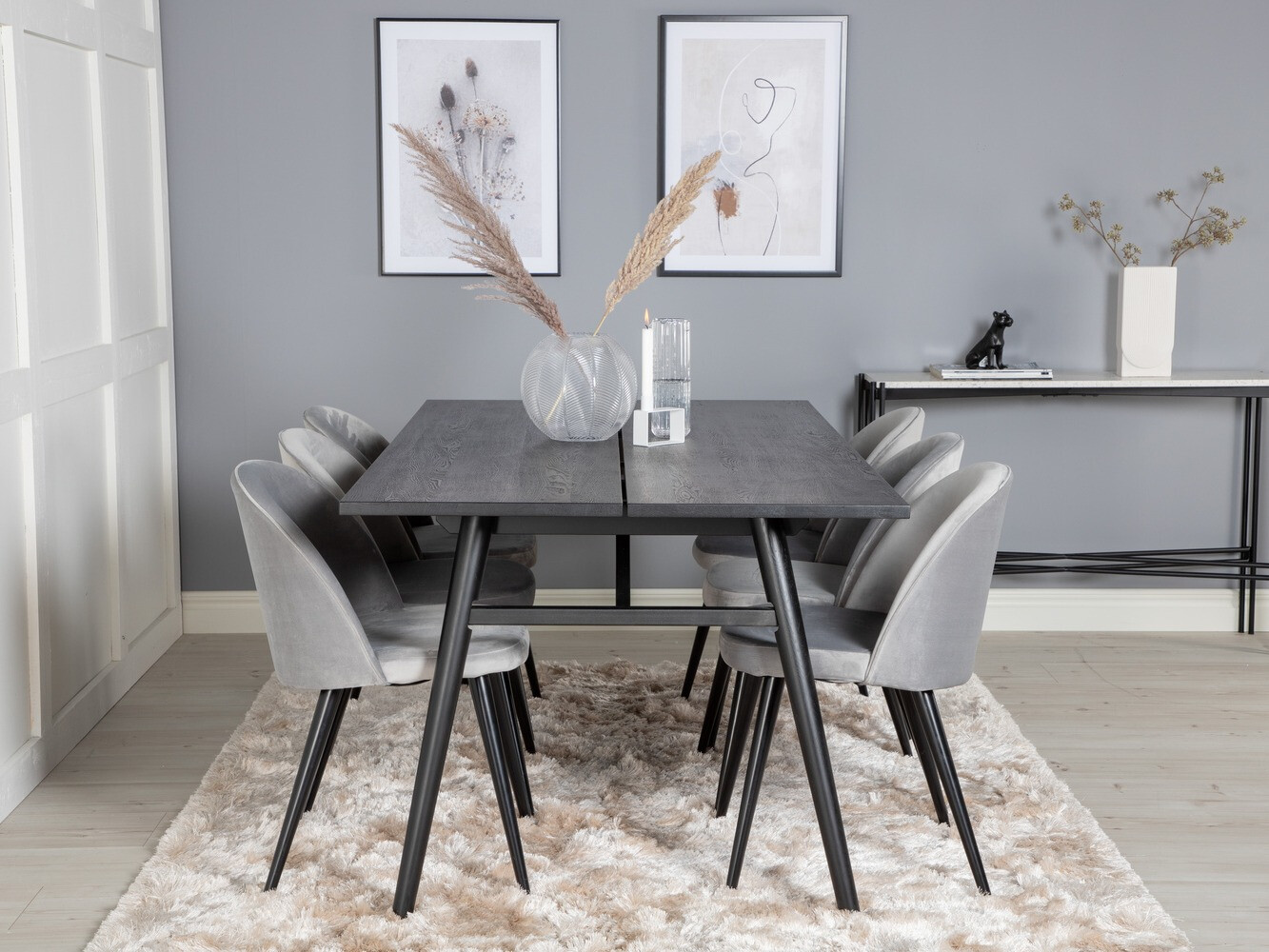 Étkezőgarnitúra Dallas 1676 (Szürke + Fekete)