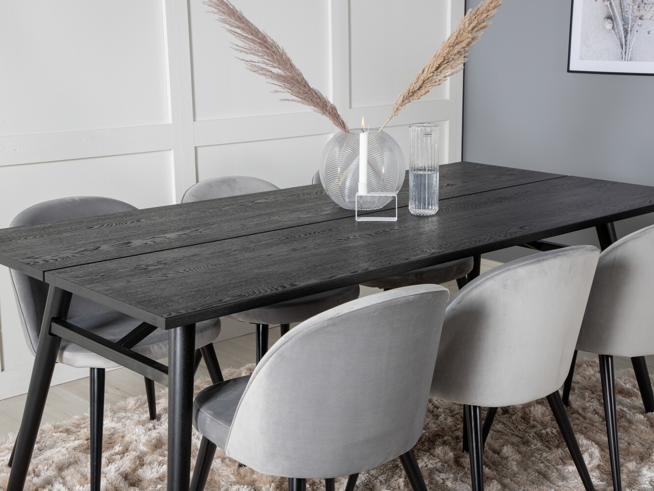 Étkezőgarnitúra Dallas 1676 (Szürke + Fekete)