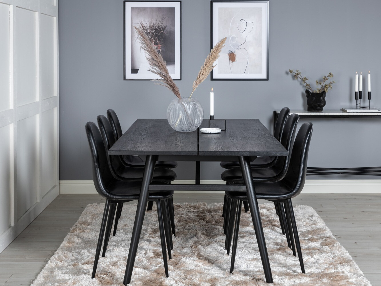 Étkezőgarnitúra Dallas 1681 (Fekete)