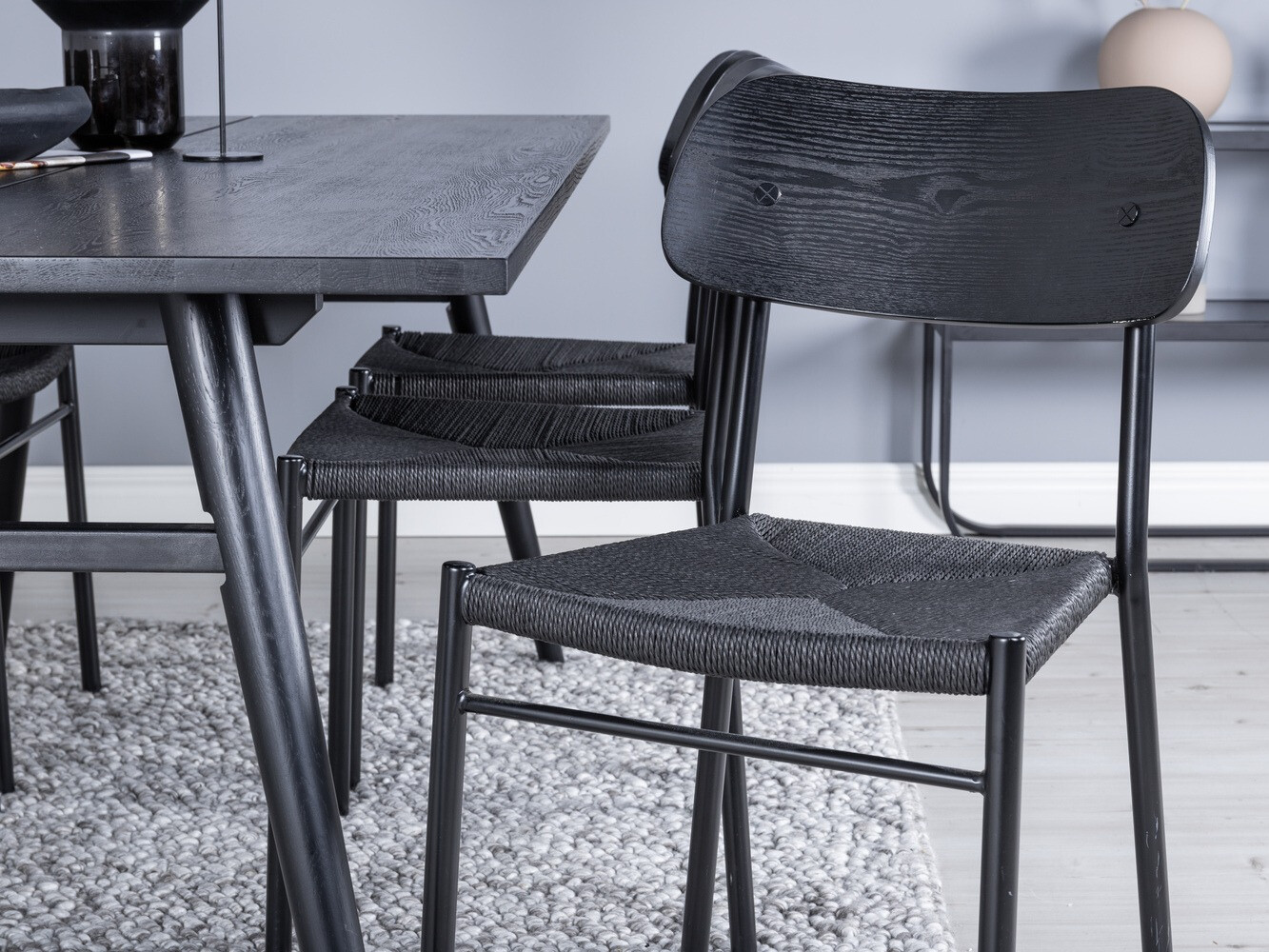 Étkezőgarnitúra Dallas 1785 (Fekete)