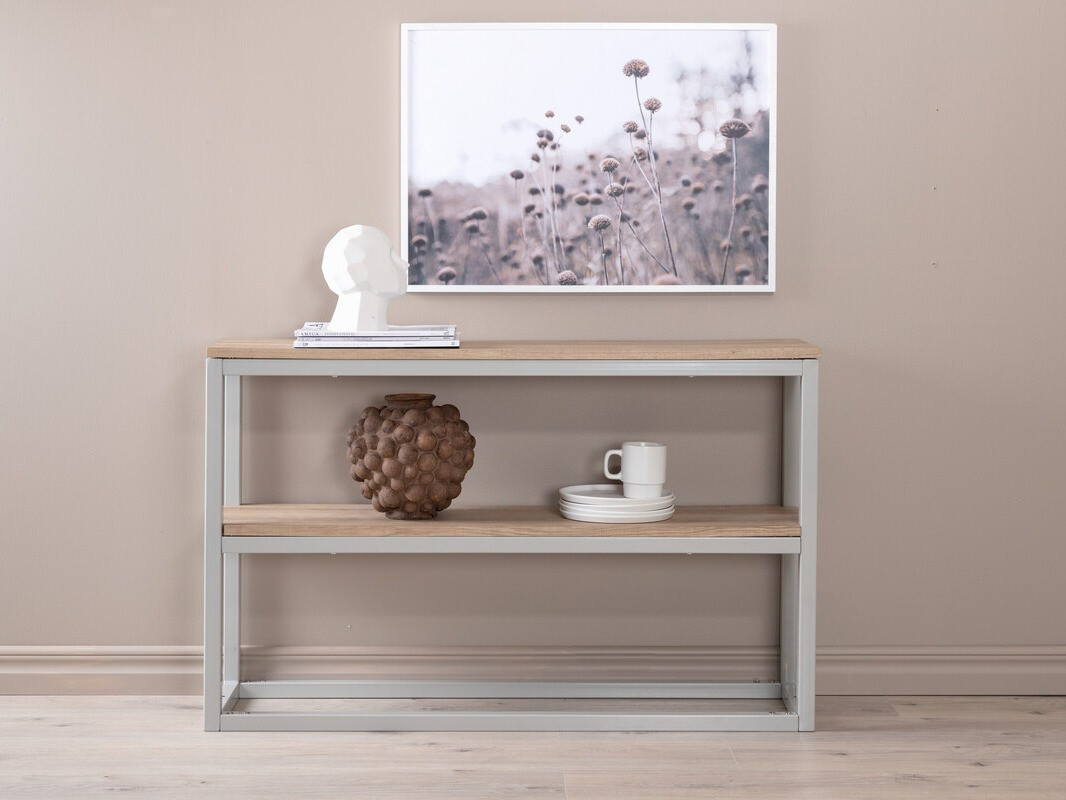 Konzolasztal Dallas 2521 (Világos fa + Szürke)