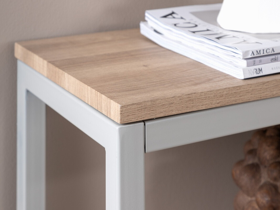 Konzolasztal Dallas 2521 (Világos fa + Szürke)