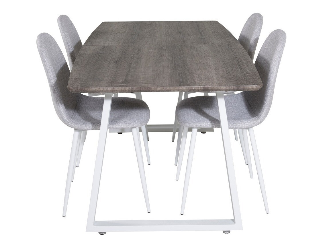 Étkezőgarnitúra Dallas 1979 (Fehér + Világosszürke)