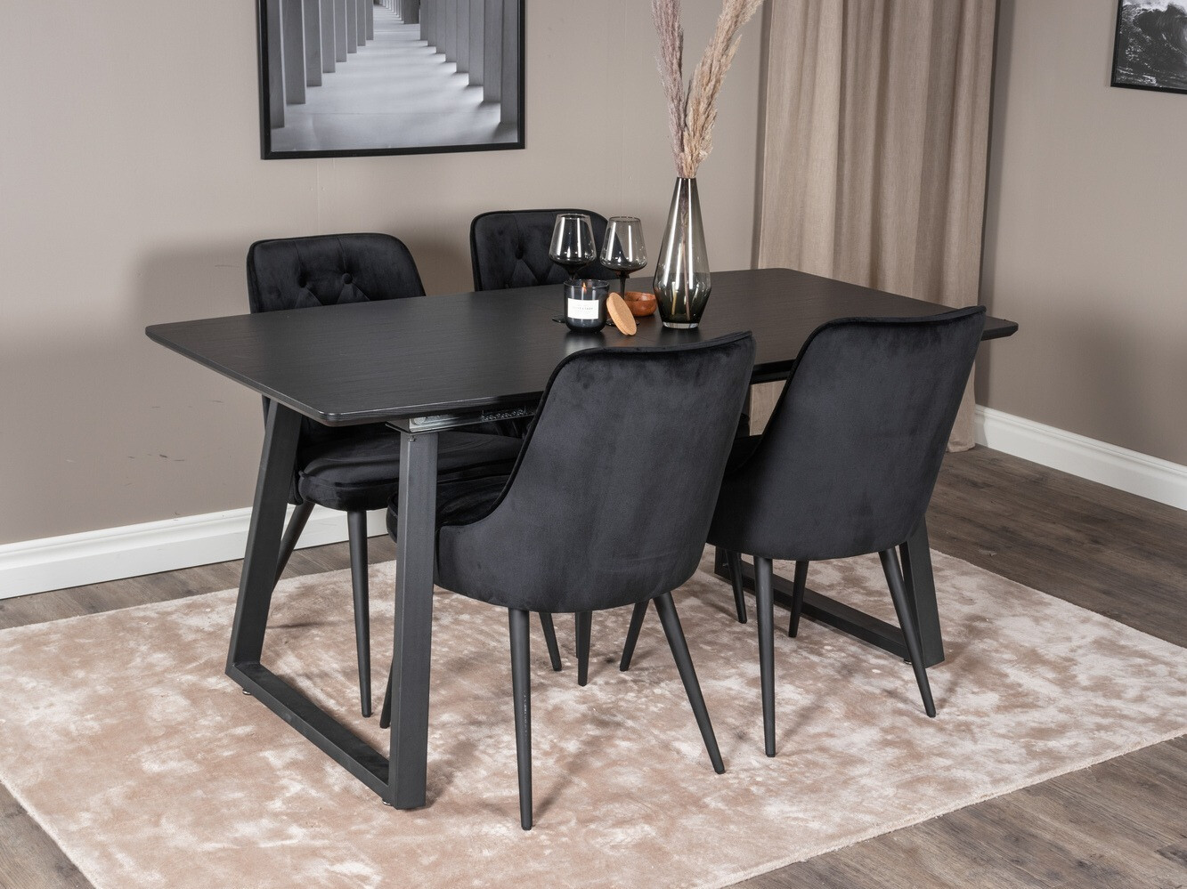 Étkezőgarnitúra Dallas 1993 (Fekete)