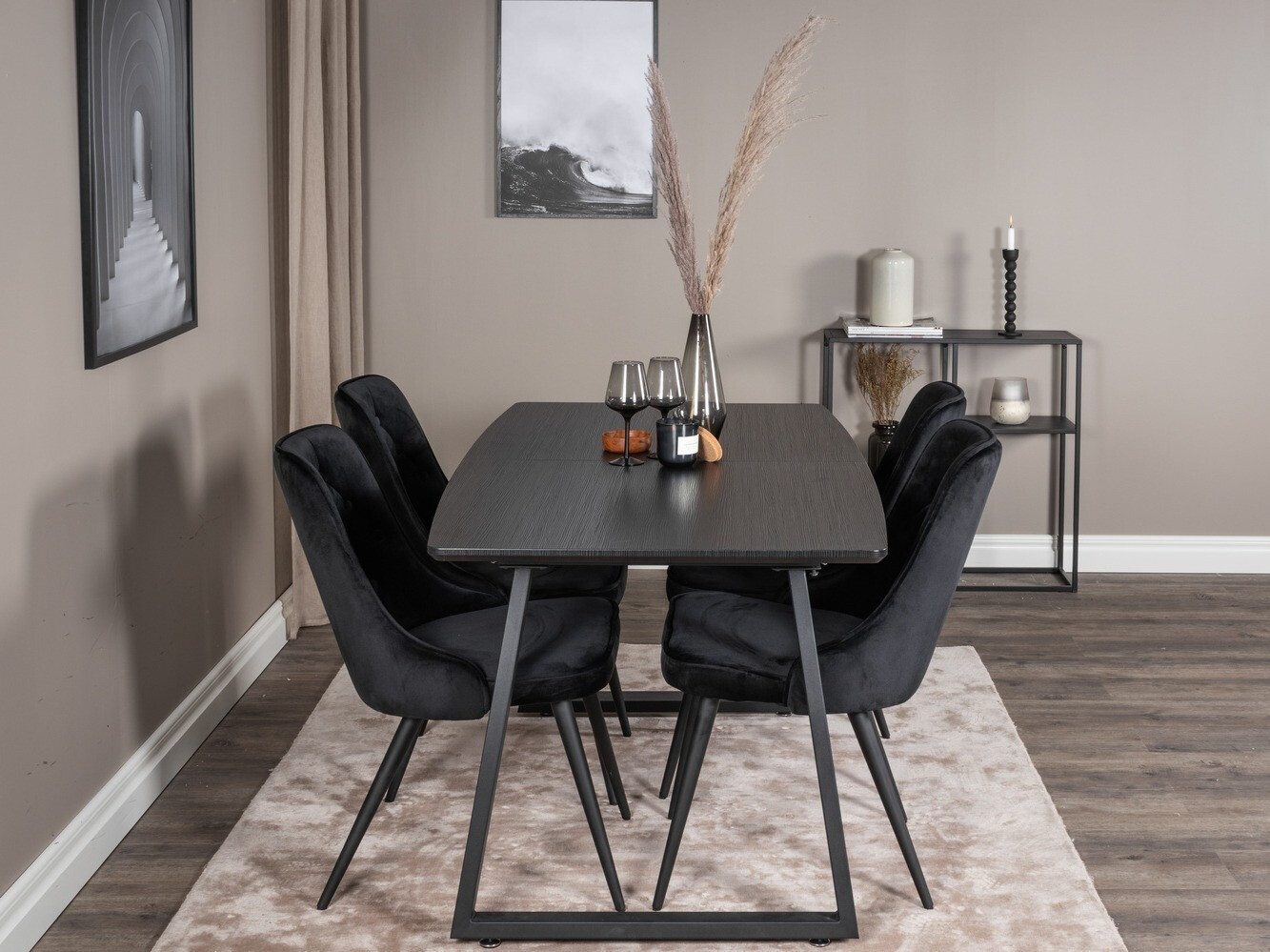 Étkezőgarnitúra Dallas 1993 (Fekete)