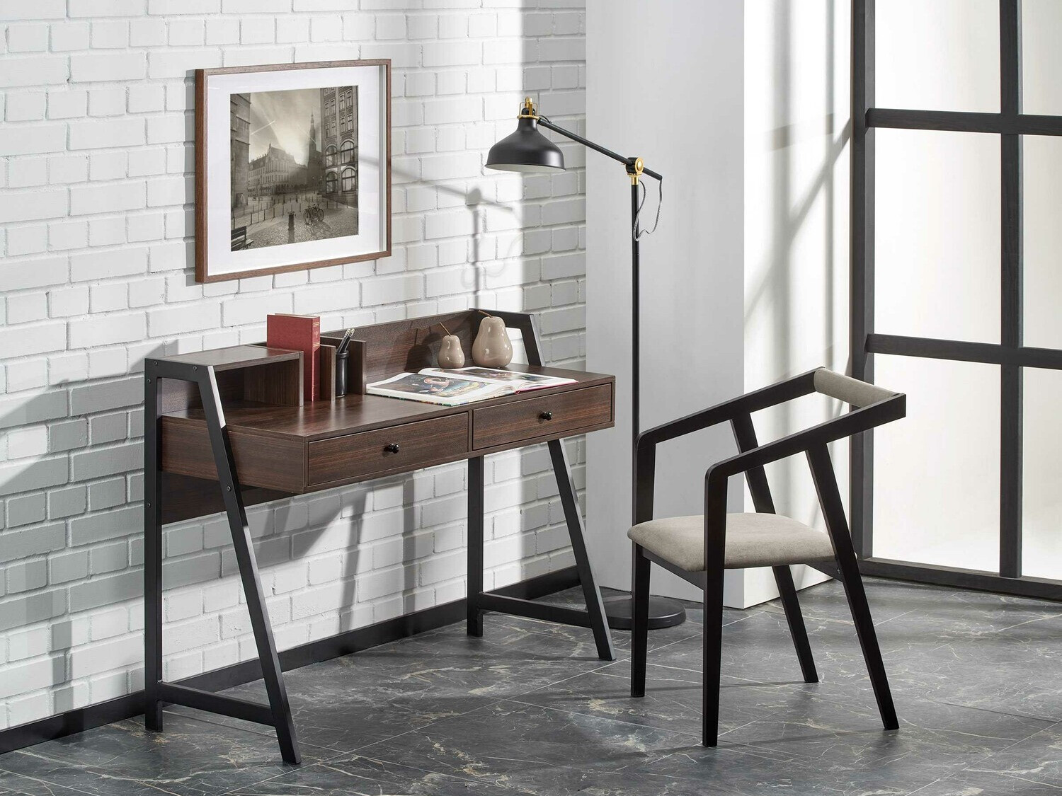 Szék Houston 1384 (Fekete + Szürke)