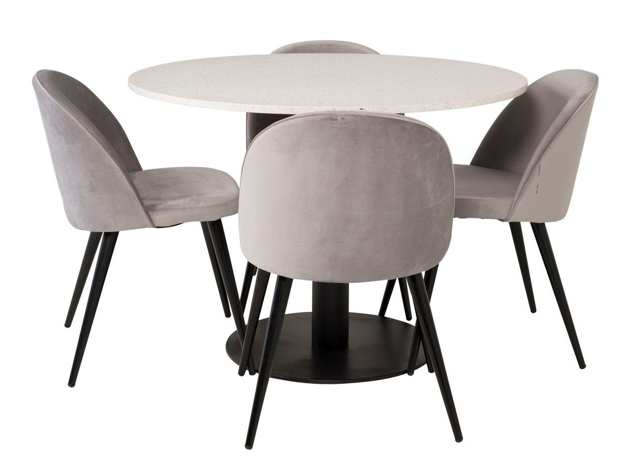 Étkezőgarnitúra Dallas 1107 (Szürke + Fekete)