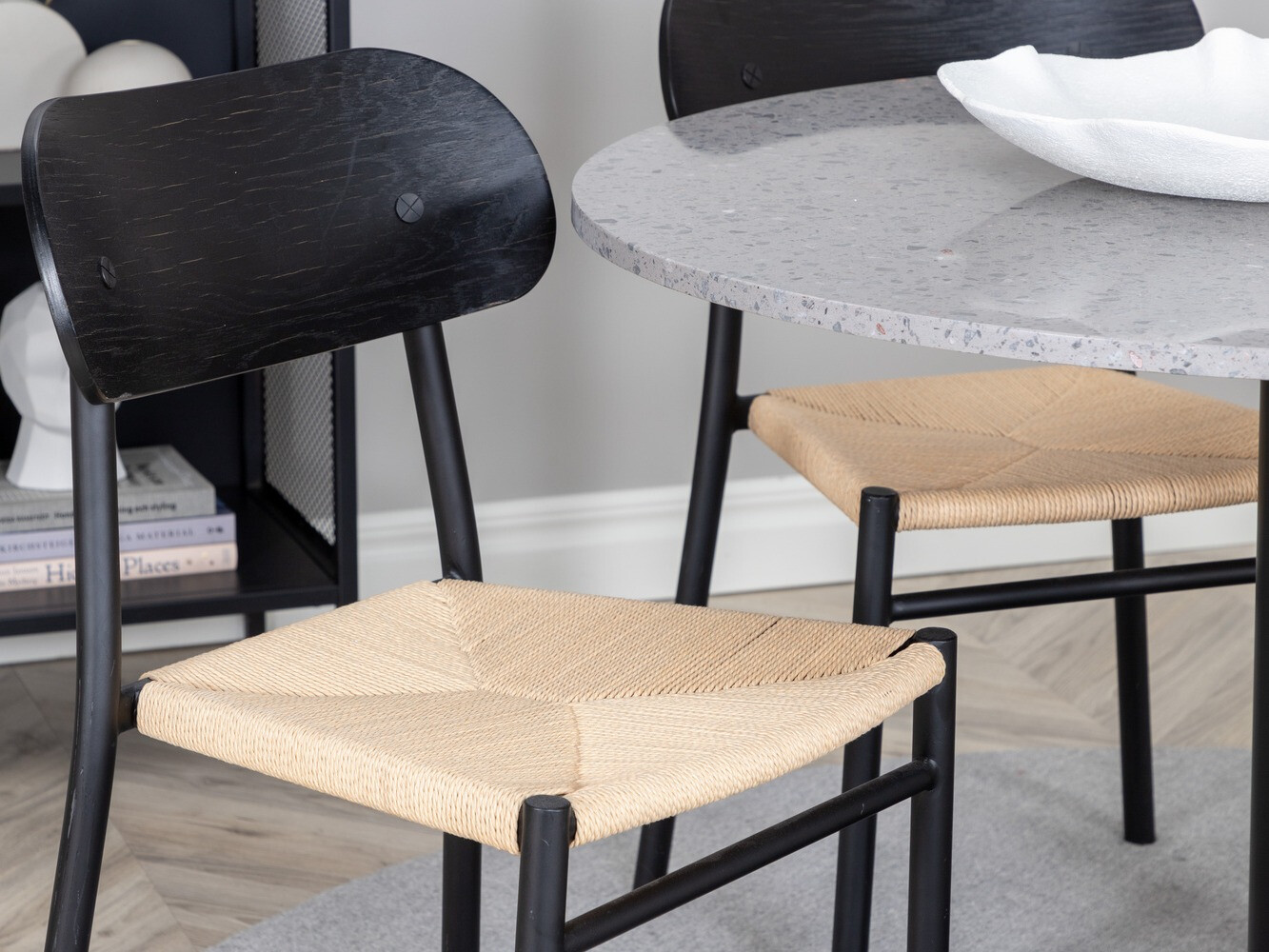 Étkezőgarnitúra Dallas 1137 (Világos fa + Fekete)