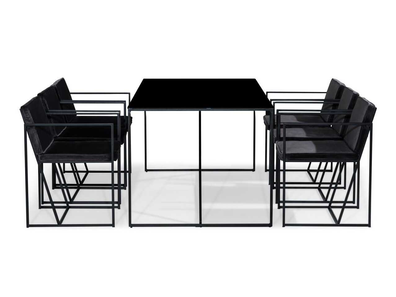 Étkezőgarnitúra Concept 55 156 (Szürke + Fekete)