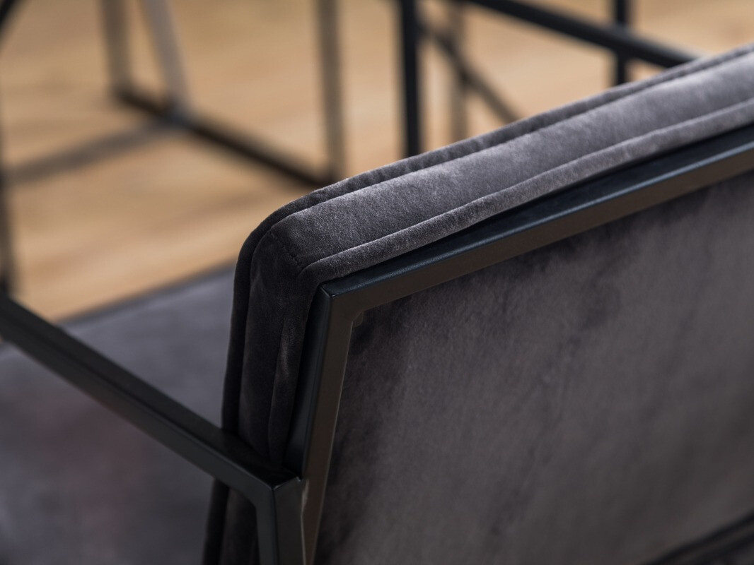 Étkezőgarnitúra Concept 55 156 (Szürke + Fekete)