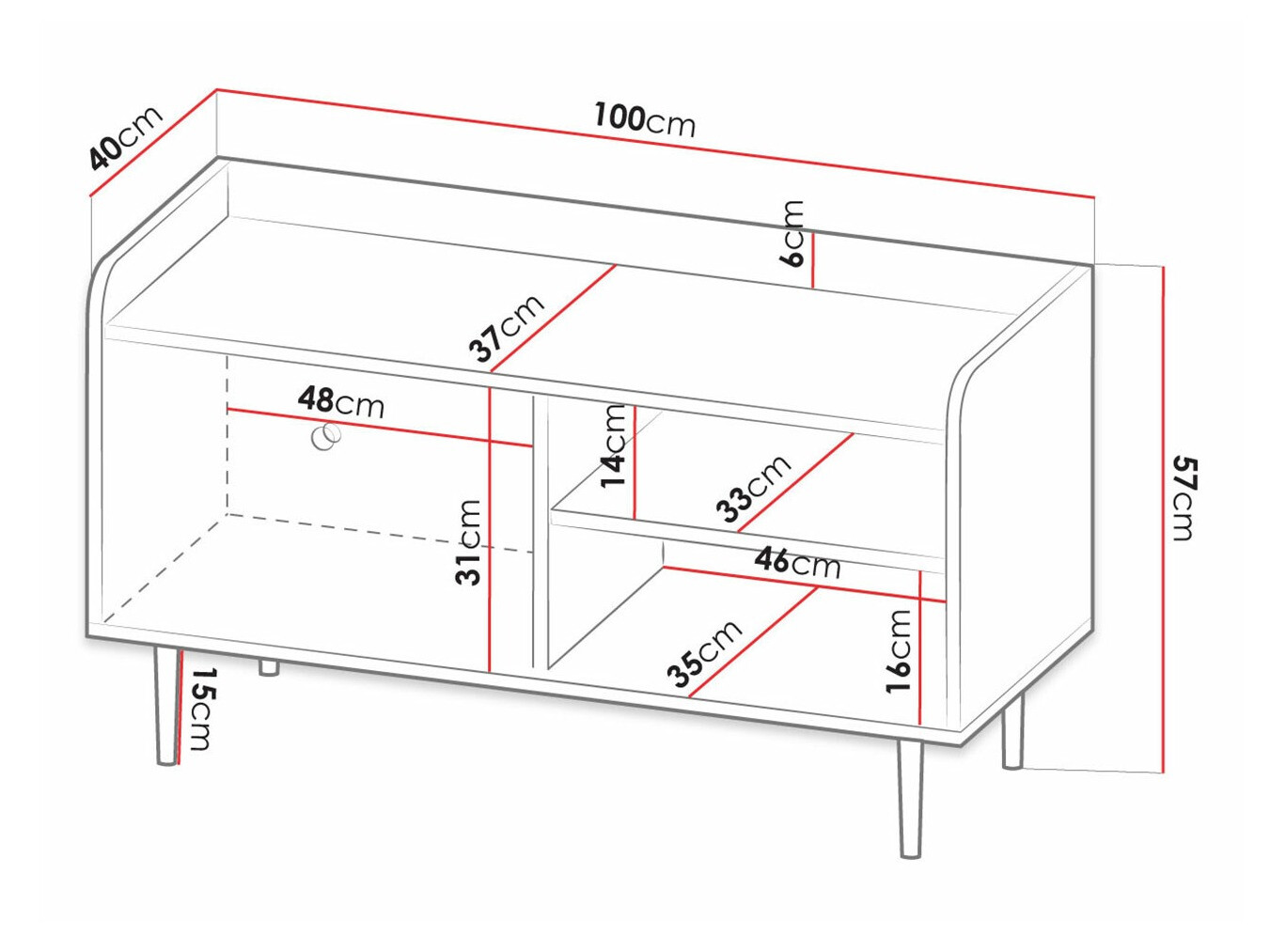 TV-állvány Ferenou 106