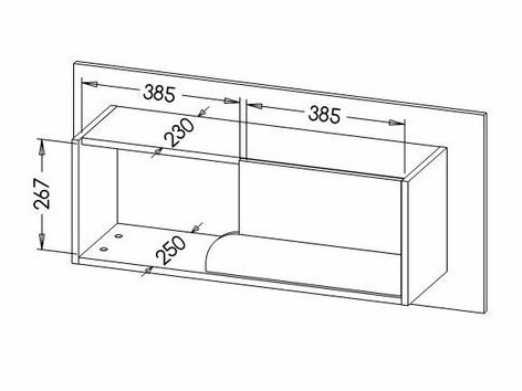 Fali polc Lomteo 108