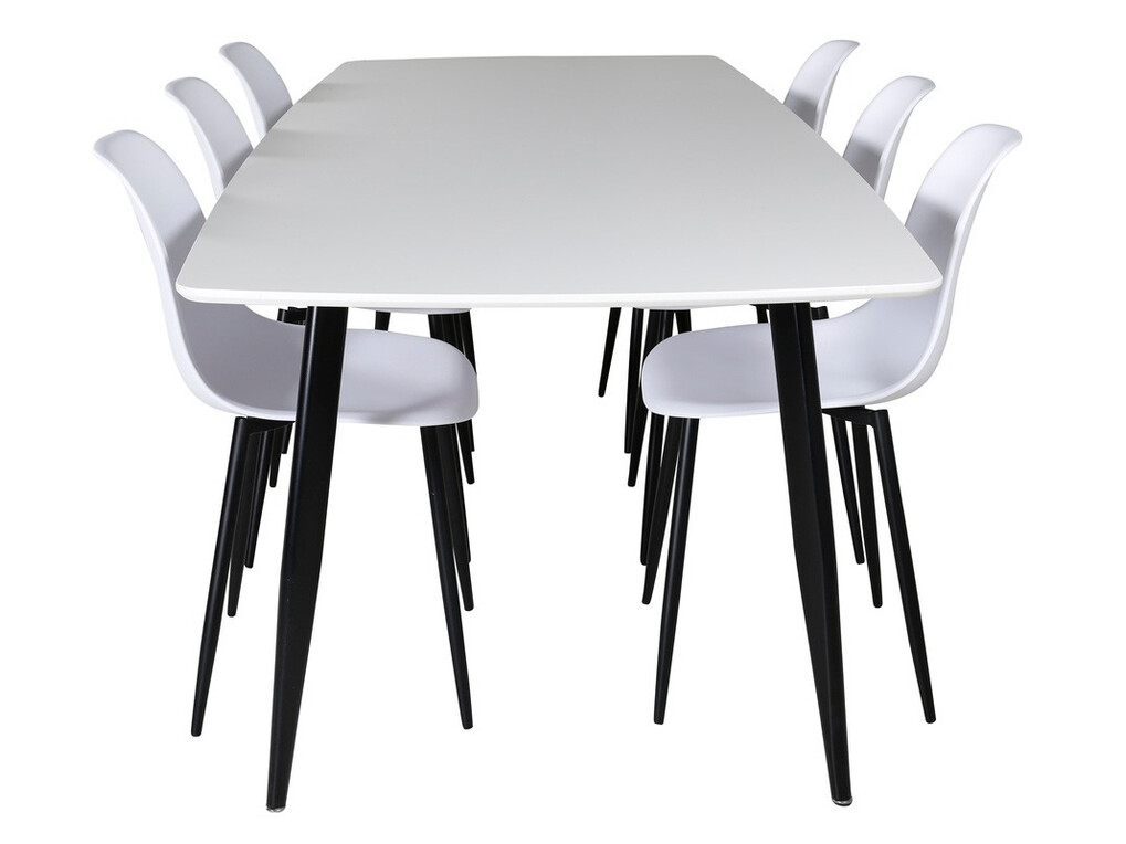 Étkezőgarnitúra Dallas 1391 (Fehér + Fekete)