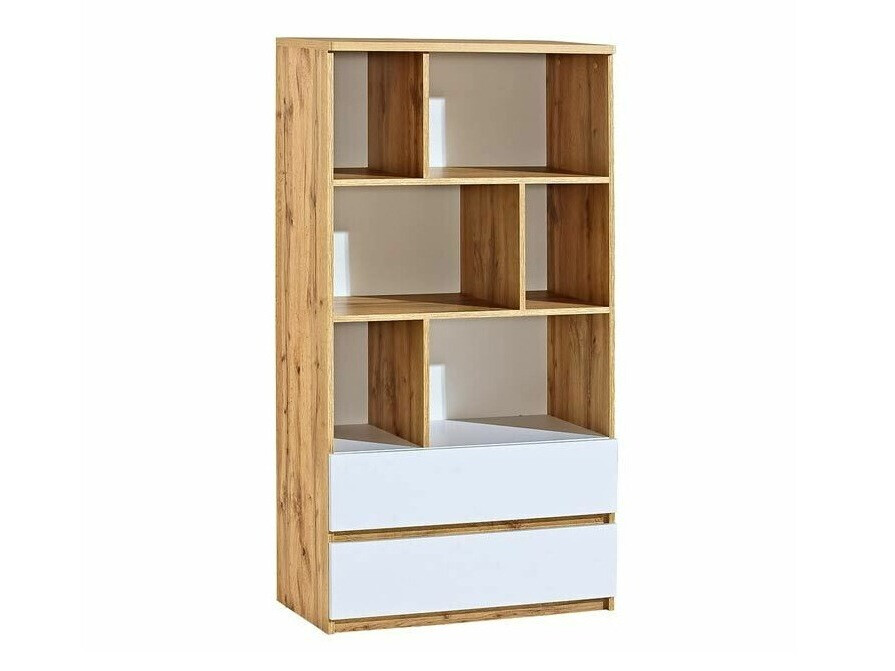 Könyvespolc Evaropha 103 (Wotan tölgy + Fehér)