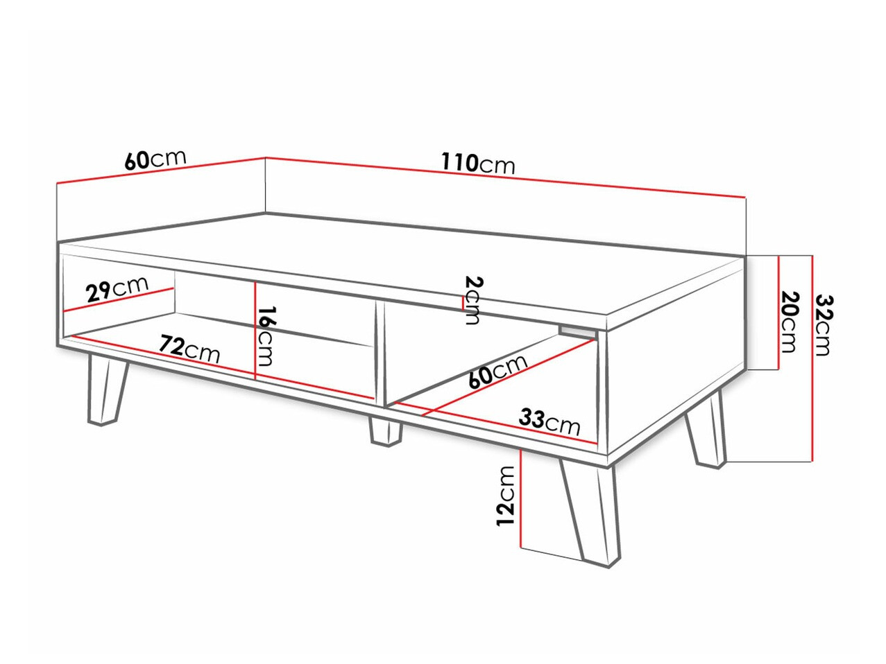 Dohányzóasztal Melevara 102