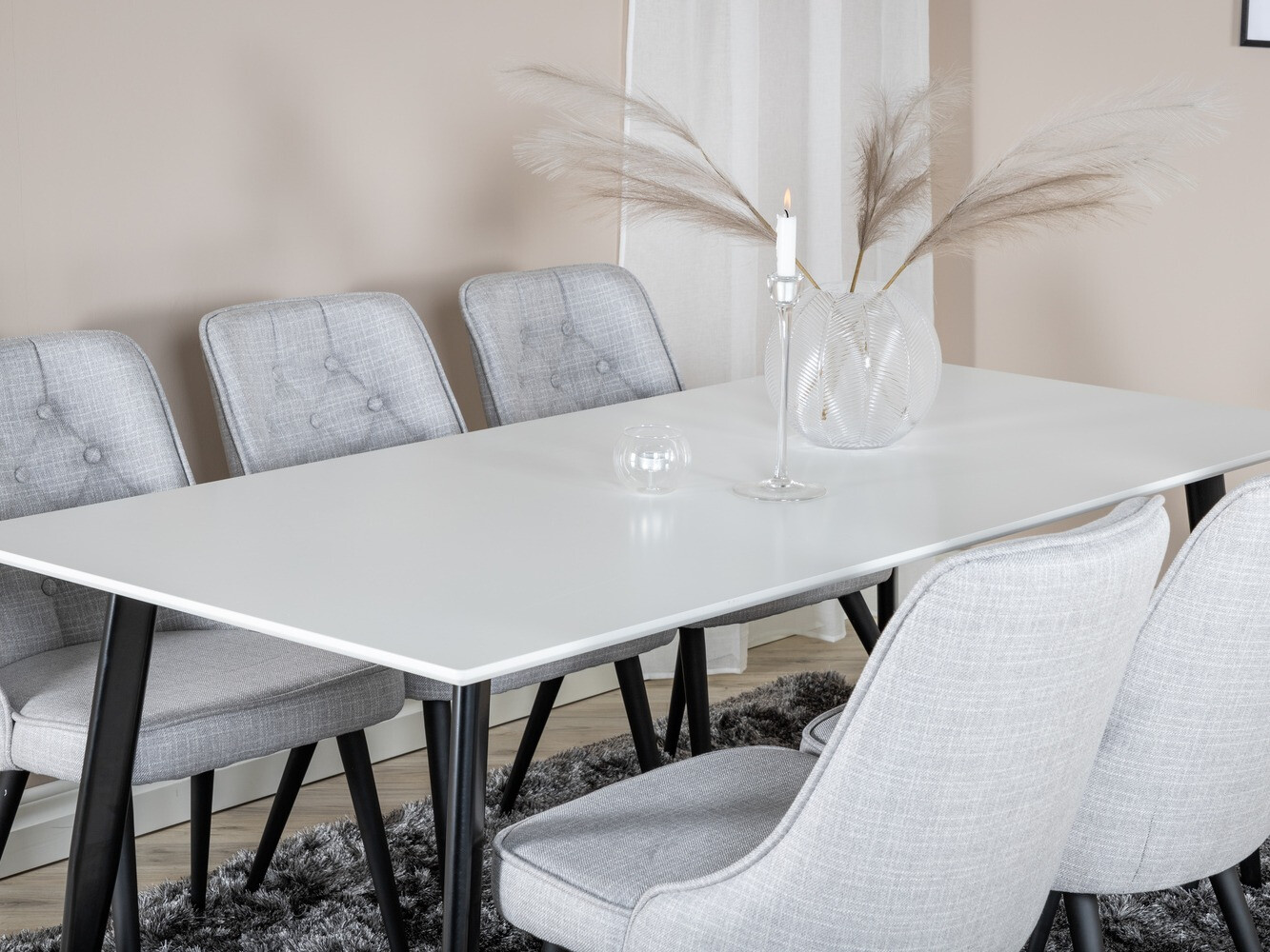 Étkezőgarnitúra Dallas 1404 (Szürke + Fekete)