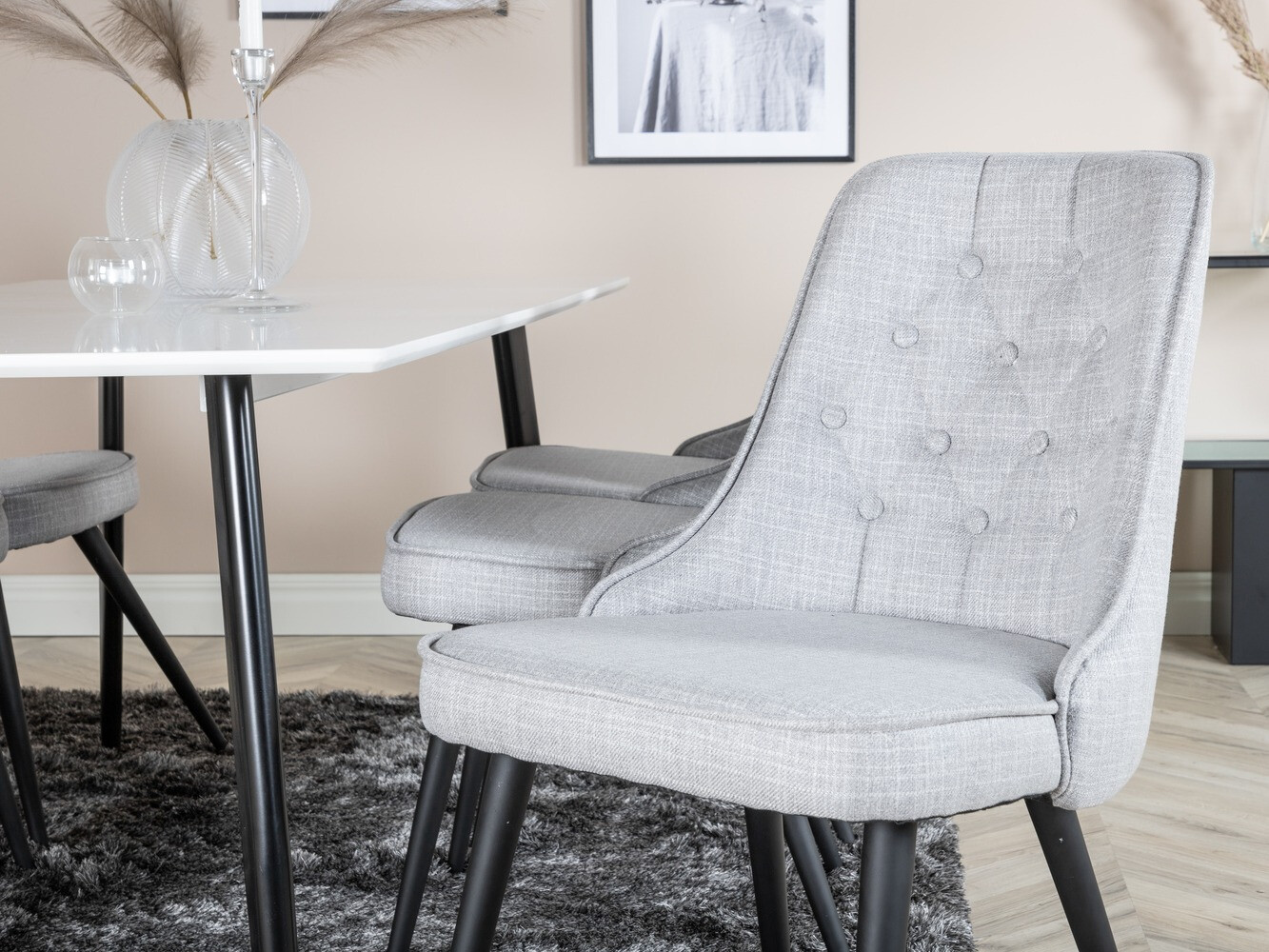 Étkezőgarnitúra Dallas 1404 (Szürke + Fekete)