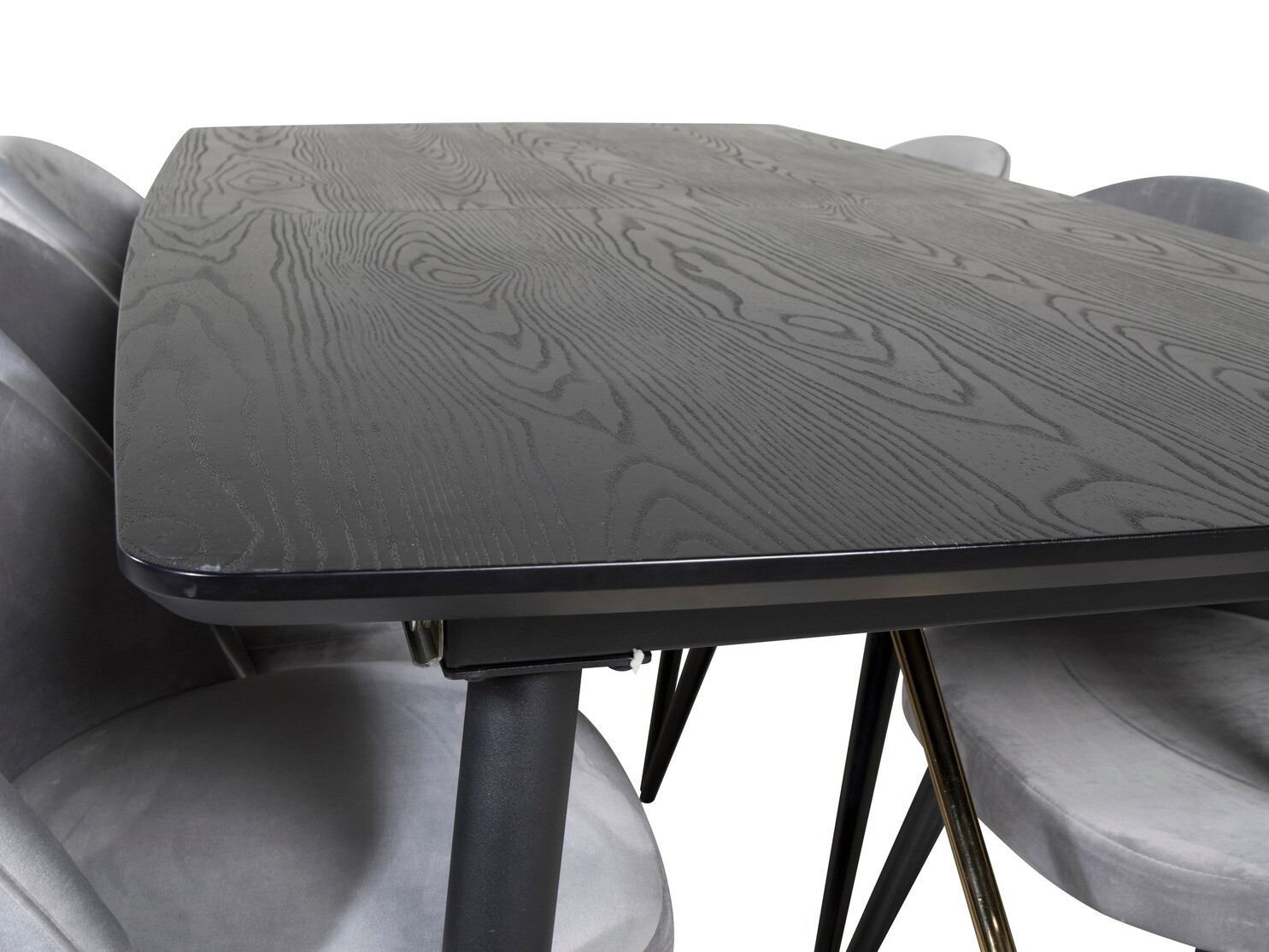 Étkezőgarnitúra Dallas 1449 (Világosszürke + Fekete)