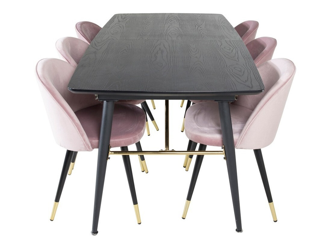 Étkezőgarnitúra Dallas 1451 (Rózsaszín + Fekete)