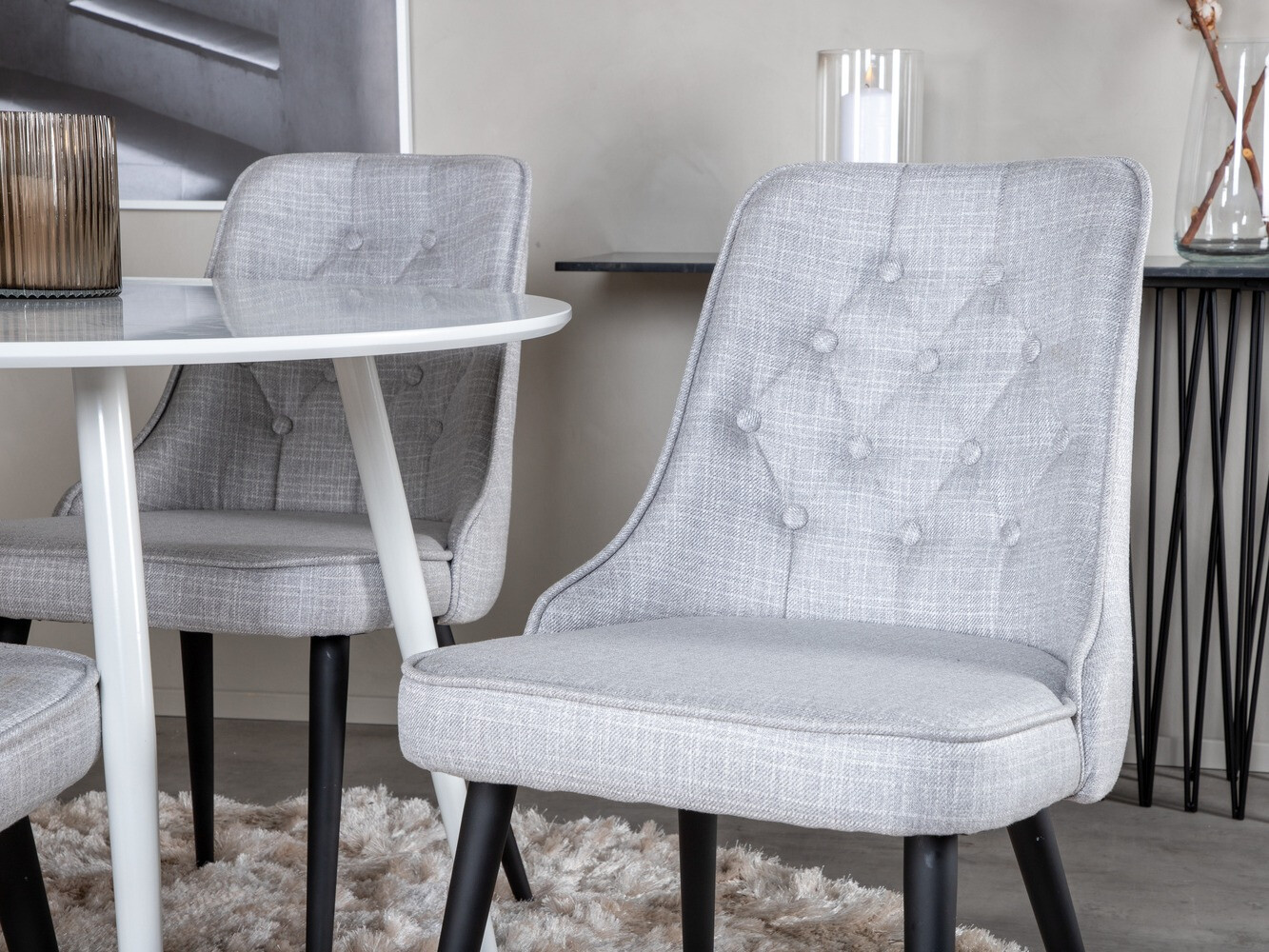 Étkezőgarnitúra Dallas 1535 (Szürke + Fekete)