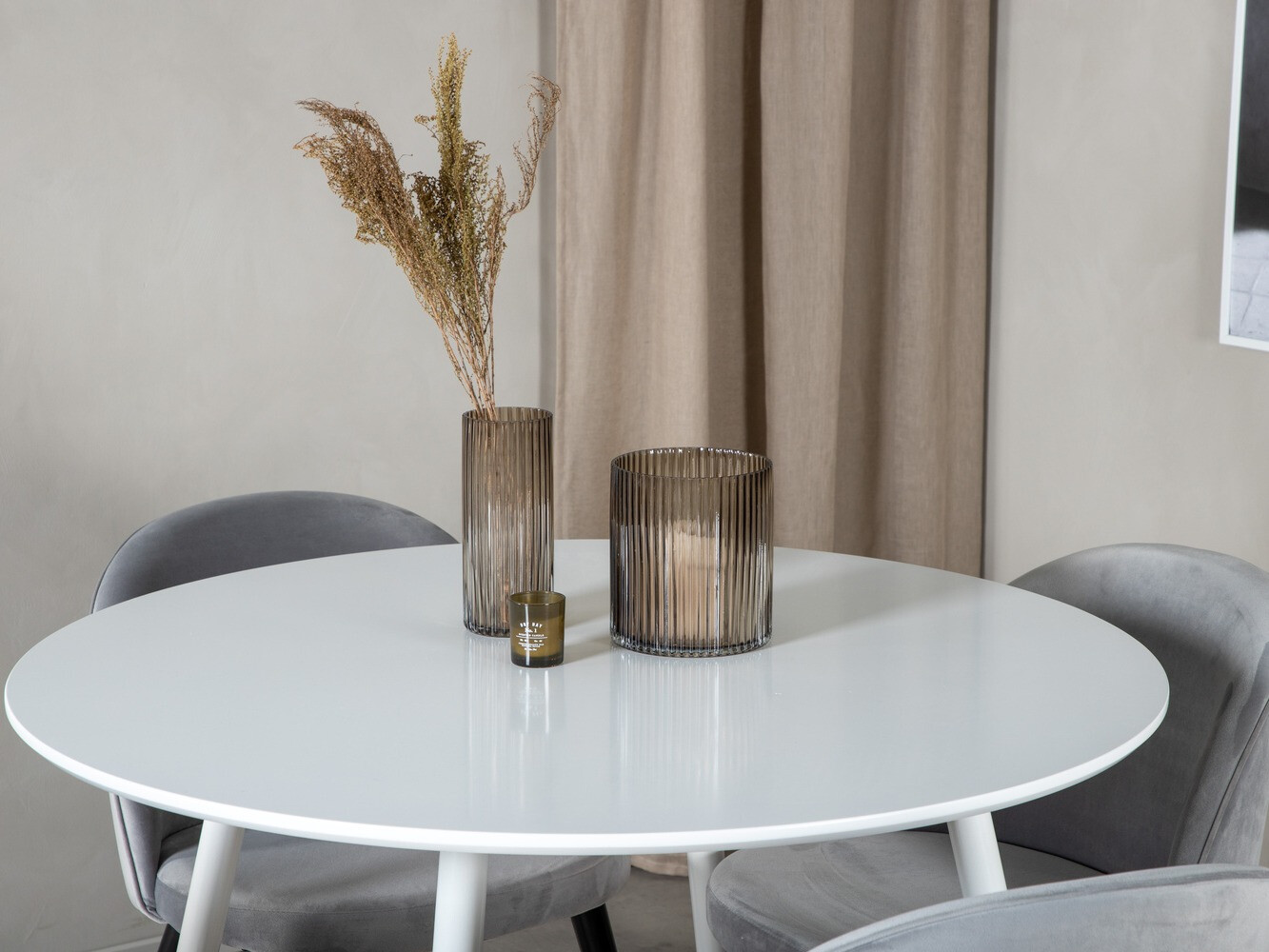 Étkezőgarnitúra Dallas 1536 (Világosszürke + Fekete)