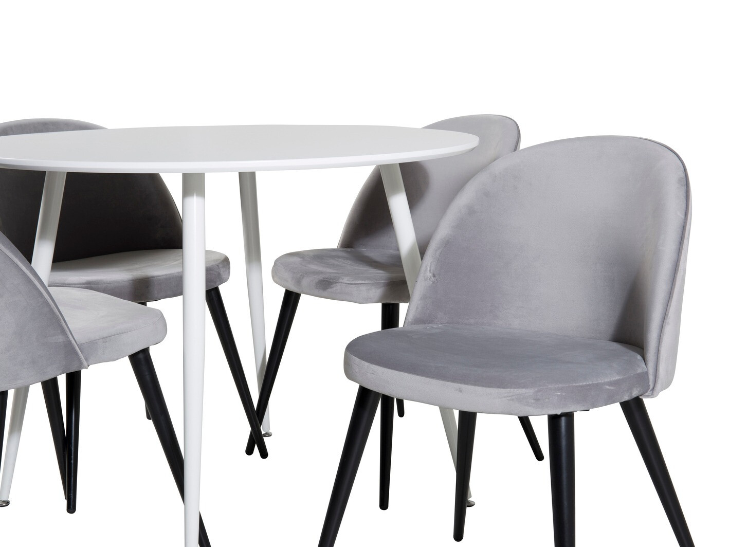 Étkezőgarnitúra Dallas 1536 (Világosszürke + Fekete)