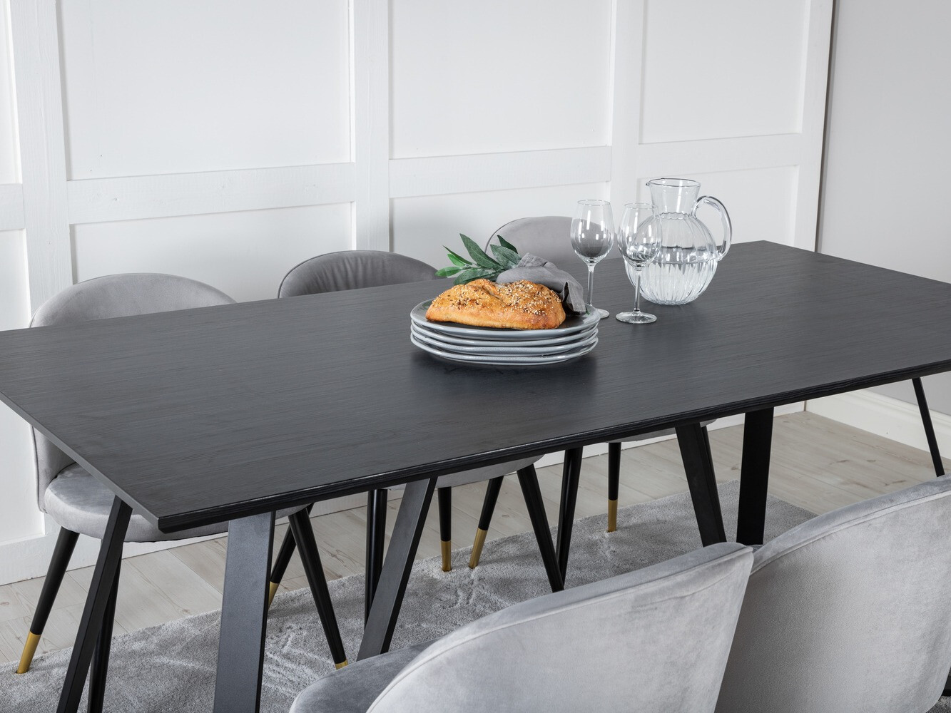 Étkezőgarnitúra Dallas 1583 (Szürke + Fekete)